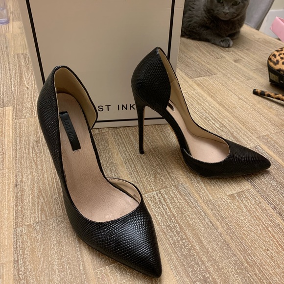 Lost Ink Shoes - Black Lost Ink D’orsay Pumps Heels 6